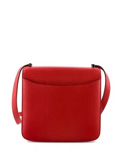 Pre-owned Hermes 2002 Evercolor 20 Shoulder Bag In Red