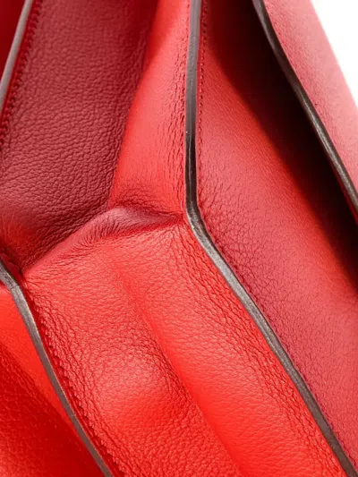 Pre-owned Hermes 2002 Evercolor 20 Shoulder Bag In Red