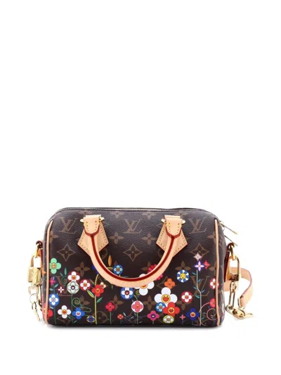 Pre-owned Louis Vuitton X Takashi Murakami Speedy Bandouliere Bag Flowers Monogram Canvas 20 Crossbody Bag In Multi