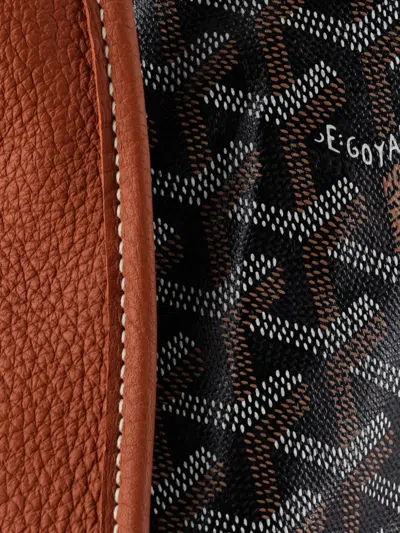 Pre-owned Goyard Hardy Pet Carrier Coated Canvas Gm Shoulder Bag In Brown