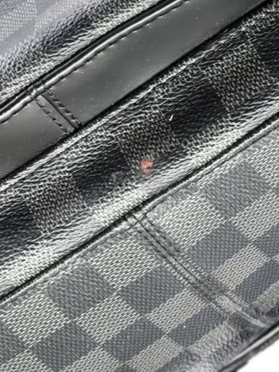 Pre-owned Louis Vuitton Josh Damier Graphite Backpack In Black