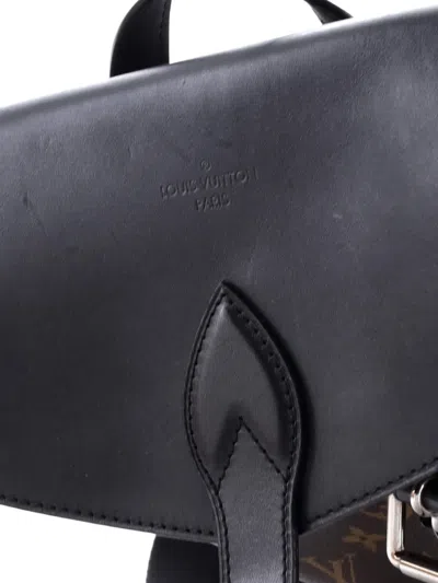 Pre-owned Louis Vuitton Palk Macassar Monogram Canvas Backpack In Black