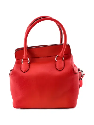 Pre-owned Hermes Toolbox Bag Swift 20 Satchel In Red