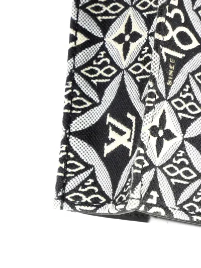 Pre-owned Louis Vuitton Petit Sac Plat Bag Limited Edition Since 1854 Monogram Jacquard Crossbody Bag In Black