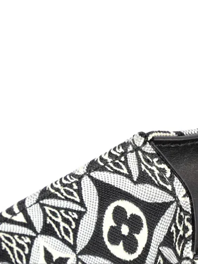 Pre-owned Louis Vuitton Petit Sac Plat Bag Limited Edition Since 1854 Monogram Jacquard Crossbody Bag In Black