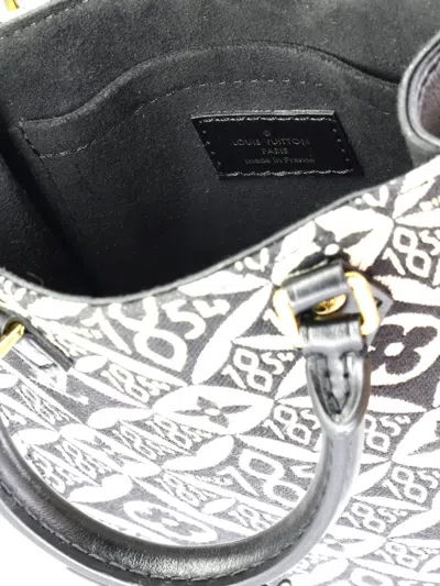 Pre-owned Louis Vuitton Petit Sac Plat Bag Limited Edition Since 1854 Monogram Jacquard Crossbody Bag In Black