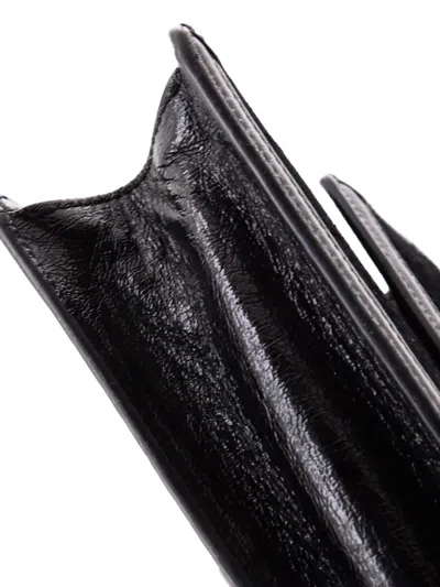 Pre-owned Gucci Sylvie Shoulder Bag Gg Velvet Small Crossbody Bag In Black