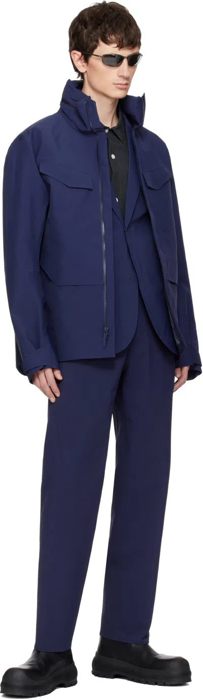 Veilance Flap-pocket Lightweight Jacket In Blue