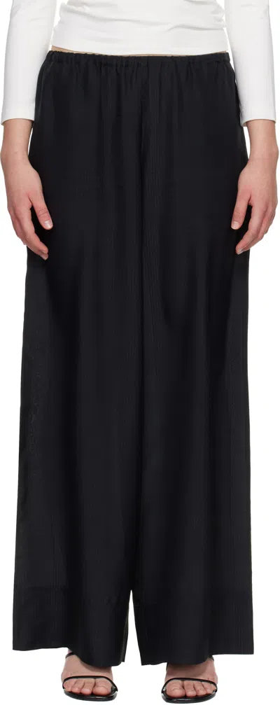 St Agni Elastic Waist Casual Pants In Black