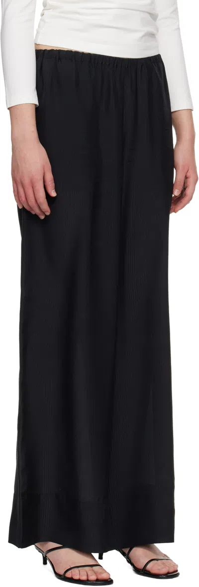 St Agni Elastic Waist Casual Pants In Black