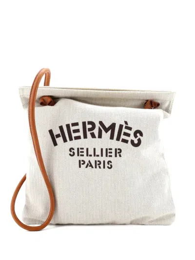 Pre-owned Hermes Aline Bag Toile Mm Crossbody Bag In Neutral