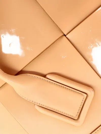 Pre-owned Bottega Veneta Arco Bag Maxi Intrecciato Leather Medium Shoulder Bag In Brown