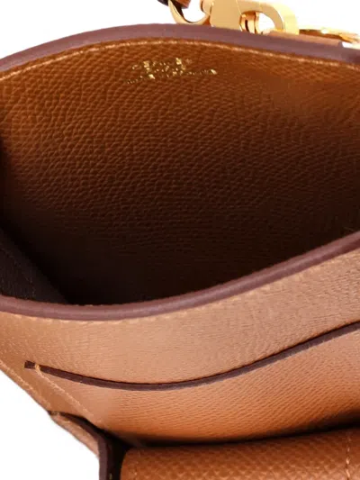 Pre-owned Hermes Way Phone Case Crossbody Bag Epsom Clutch Bag In Brown