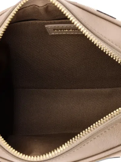 Pre-owned Burberry Camera Vintage Check Canvas Small Crossbody Bag In Neutral