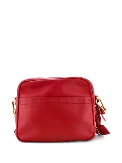 Pre-owned Louis Vuitton Flight Paname Takeoff Bag Leather Shoulder Bag In Red