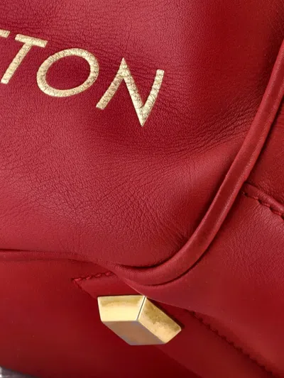 Pre-owned Louis Vuitton Flight Paname Takeoff Bag Leather Shoulder Bag In Red