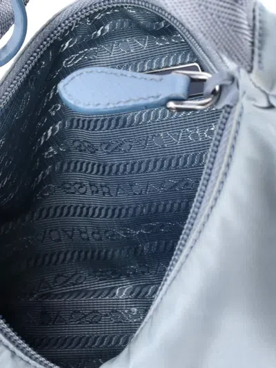 Pre-owned Prada Re-edition 2000 Tessuto Mini Hobo Bag In Blue