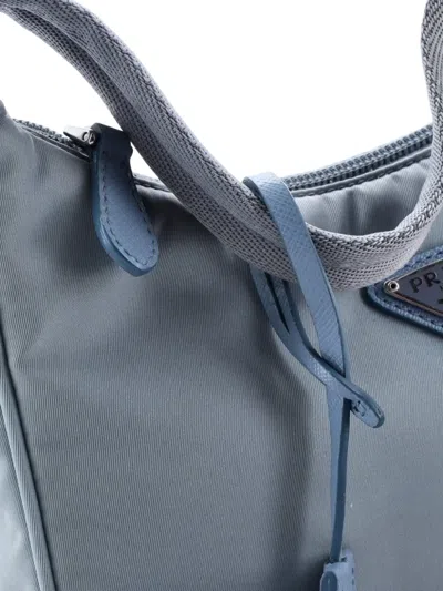 Pre-owned Prada Re-edition 2000 Tessuto Mini Hobo Bag In Blue