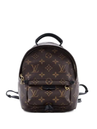Pre-owned Louis Vuitton Palm Springs Monogram Canvas Mini Backpack In Brown