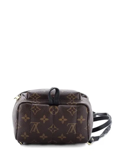 Pre-owned Louis Vuitton Palm Springs Monogram Canvas Mini Backpack In Brown