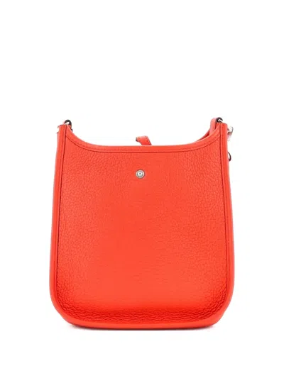 Pre-owned Hermes Evelyne Bag Gen Iii Clemence Tpm Crossbody Bag In Orange