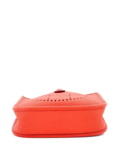Pre-owned Hermes Evelyne Bag Gen Iii Clemence Tpm Crossbody Bag In Orange