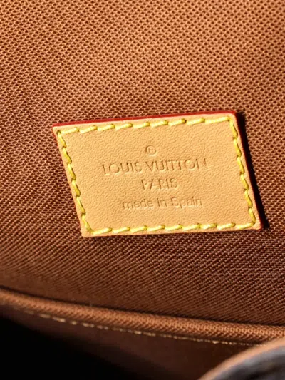 Pre-owned Louis Vuitton Montsouris Nm Monogram Canvas Pm Backpack In Brown