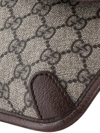Pre-owned Gucci Neo Vintage Flap Gg Coated Canvas Belt Bag In Brown