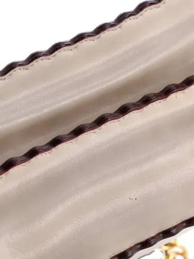 Pre-owned Fendi Kan I Bag Leather Medium Shoulder Bag In White