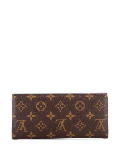 Pre-owned Louis Vuitton Louise Wallet Monogram Canvas Small Wallets In Brown