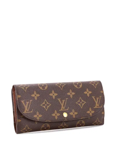 Pre-owned Louis Vuitton Louise Wallet Monogram Canvas Small Wallets In Brown