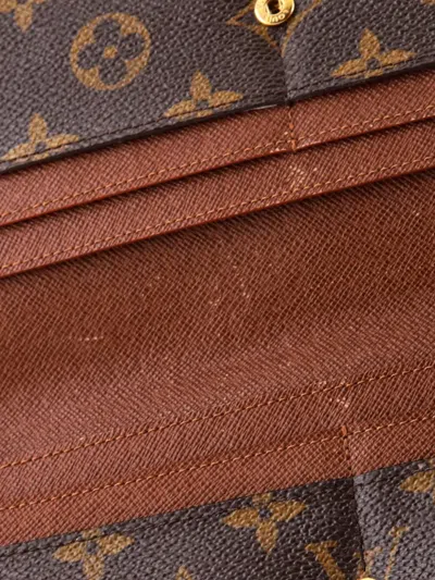 Pre-owned Louis Vuitton Louise Wallet Monogram Canvas Small Wallets In Brown