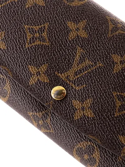 Pre-owned Louis Vuitton Louise Wallet Monogram Canvas Small Wallets In Brown