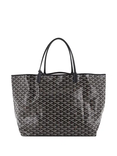 Pre-owned Goyard Saint Louis Coated Canvas Gm Tote Bag In Brown