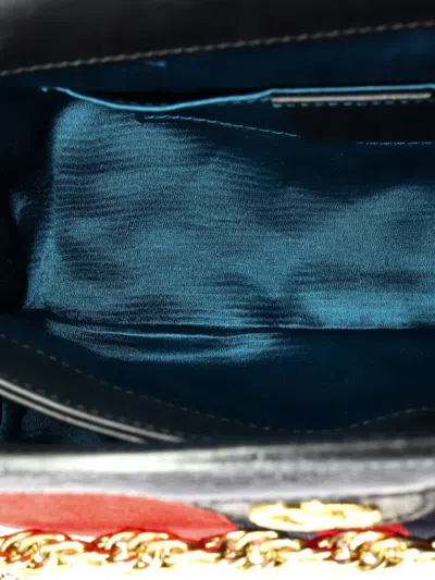 Pre-owned Gucci Ophidia Chain Suede Small Shoulder Bag In Red