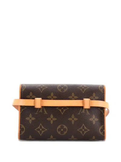 Pre-owned Louis Vuitton Florentine Waist Bag Monogram Canvas Belt Bag In Brown