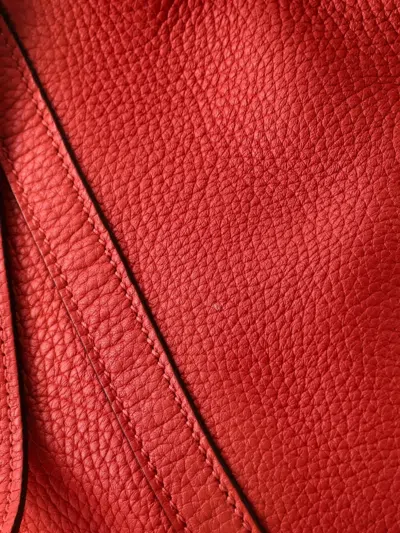 Pre-owned Hermes Picotin Lock Bag Clemence Pm Bucket Bag In Red
