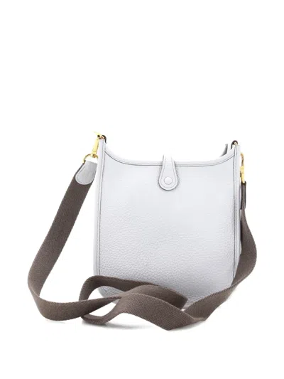Pre-owned Hermes Evelyne Bag Gen Iii Clemence Tpm Crossbody Bag In Blue