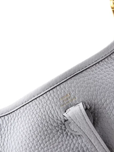 Pre-owned Hermes Evelyne Bag Gen Iii Clemence Tpm Crossbody Bag In Blue