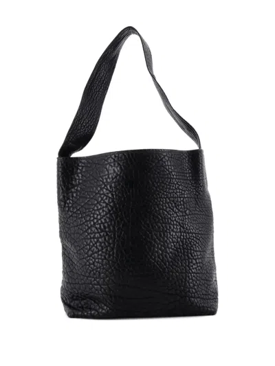Pre-owned Prada Triangle Calfskin Shoulder Bag In Black