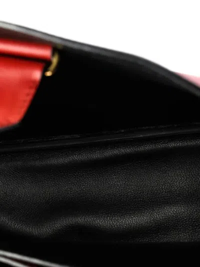 Pre-owned Prada Panier Saffiano Leather Large Bucket Bag In Red