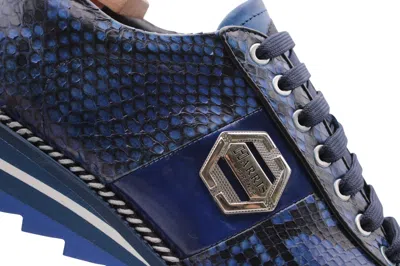 Harris Shoes 1913 Sneakers In Pelle Di Pitone In Blue