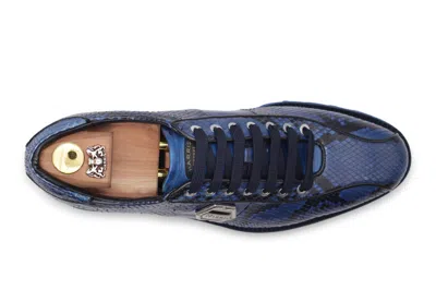 Harris Shoes 1913 Sneakers In Pelle Di Pitone In Blue