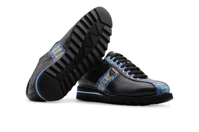 Harris Shoes 1913 Sneakers In Pitone Limited Edition In Black