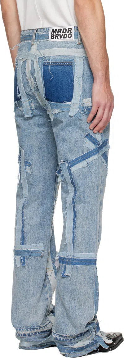 Who Decides War Exposure Patchwork Jeans In Blue