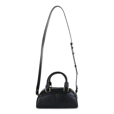 Chloé Black Leather Chloe Bowling Top Handle Bag In Black