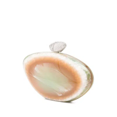 Benedetta Bruzziches Armonia Clutch Bag In Green