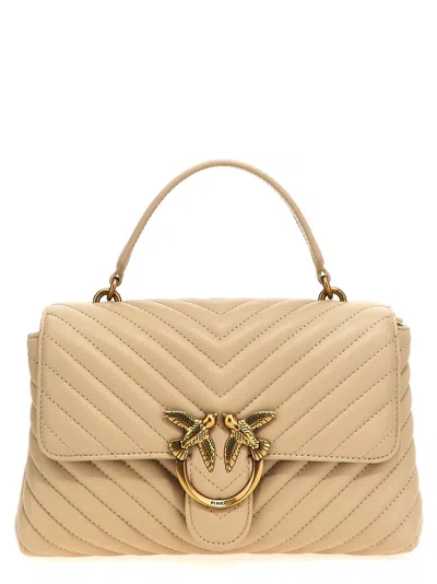 Pinko Classic Love Bag Puff Hand Bags Beige In Nude