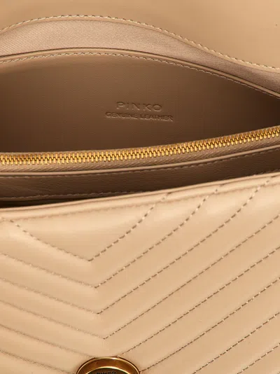 Pinko Classic Love Bag Puff Hand Bags Beige In Nude