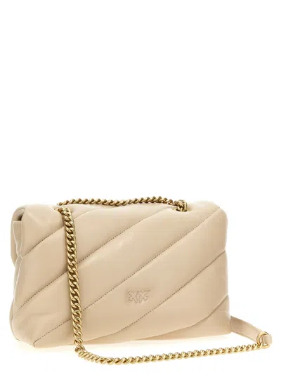 Pinko Classic Love Puff Crossbody Bags Beige In Neutral
